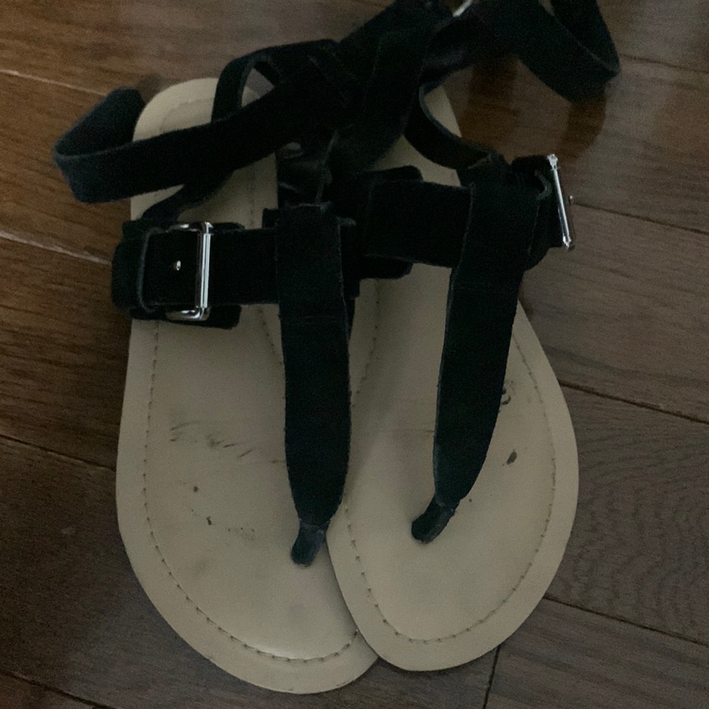 Marc Fisher Black Leather Sandels - Size 6.5 - Excellent Condition